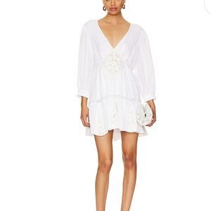 Free People Ivory Hudson Mini Dress